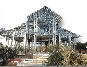 Light steel roof structure