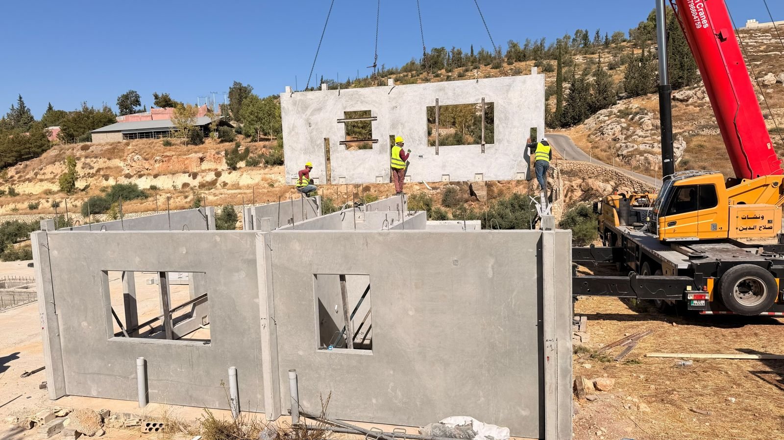Panels erected on site