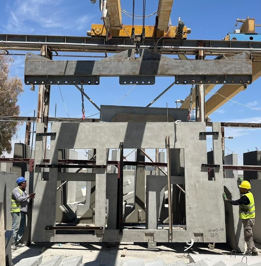 Precast panel installation